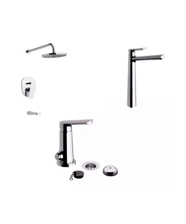 COMBO GRIFERIA FV AROMO LAVATORIO ALTO +BIDE+DUCHA