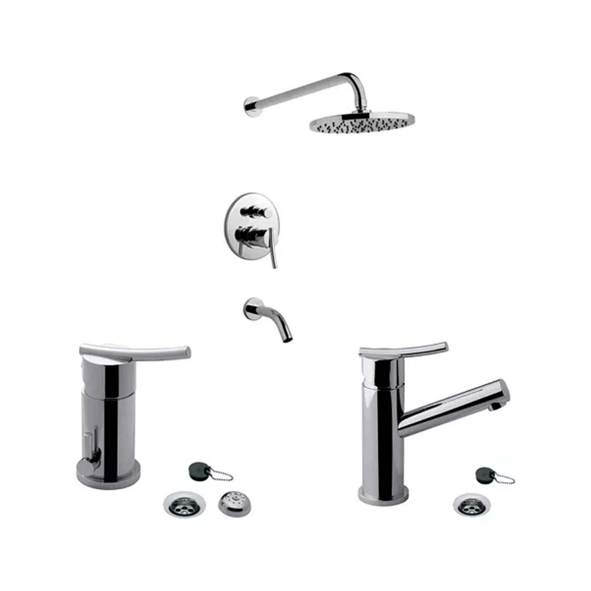 COMBO GRIFERIA FV LIBBY MONOCOMANDO BIDE DUCHA LAVATORIO