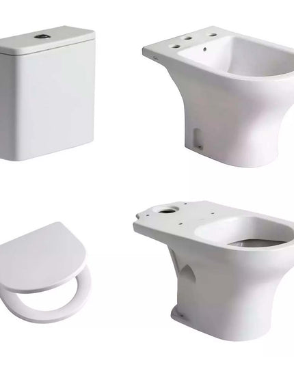 COMBO VENETO FERRUM INODORO L C/TAPA + DEPOSITO + BIDE 1 A 3 AGUJEROS