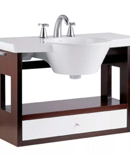 COMBO FERRUM LAVATORIO Y MUEBLE COLGANTE MARINA WENGUÉ 85CM