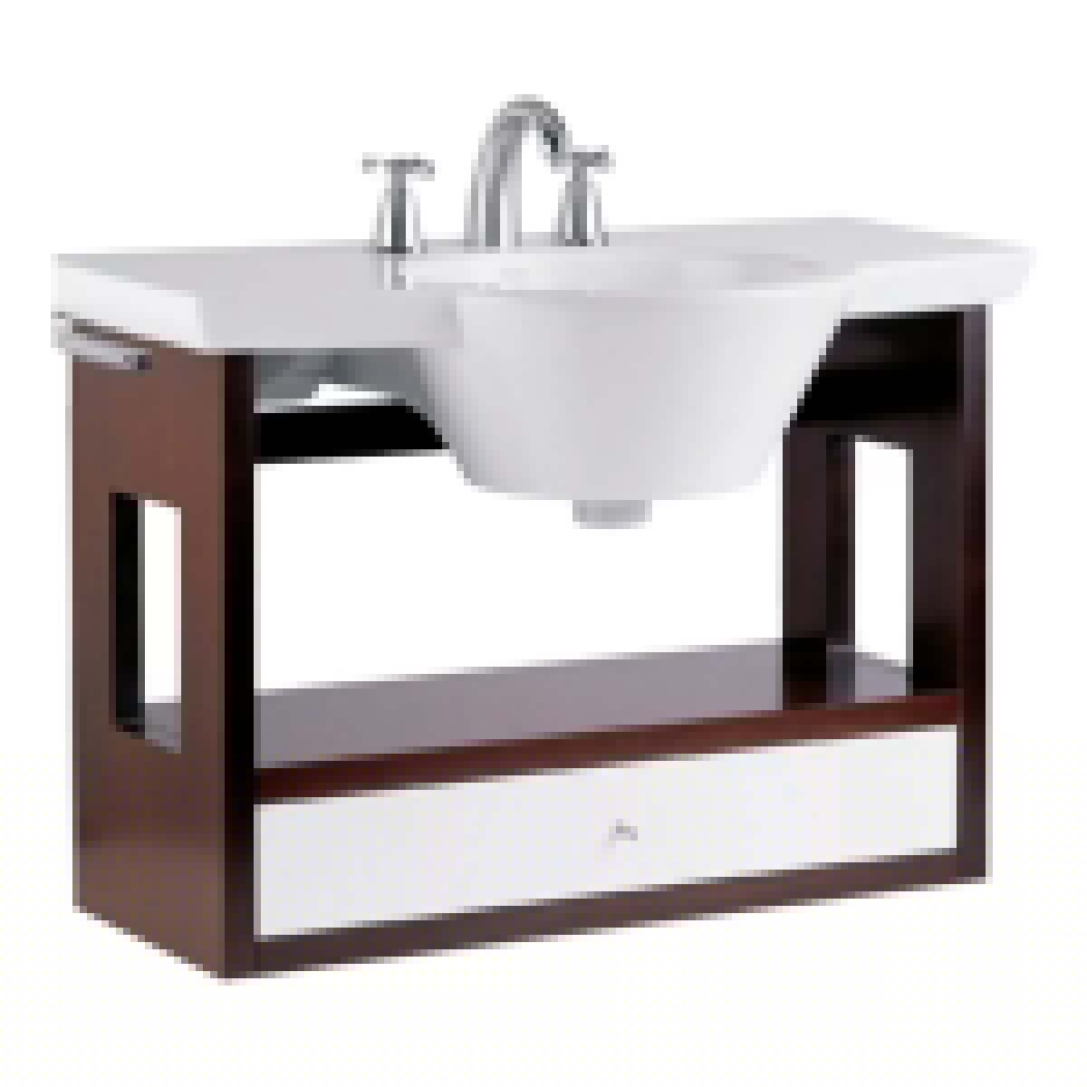 COMBO FERRUM LAVATORIO Y MUEBLE COLGANTE MARINA WENGUÉ 85CM
