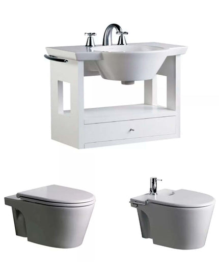 COMBO FERRUM MARINA VANITORY C/LAVAT + INODORO + BIDÉ COLGAR