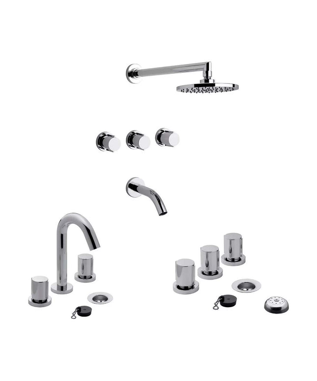 COMBO GRIFERIA FV CALIFORNIA DUCHA C/TRANS+BIDET+LAVATORIO