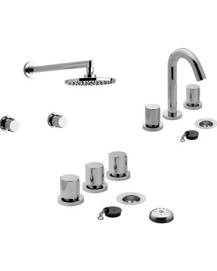 COMBO GRIFERÍA FV CALIFORNIA LAVATORIO + DUCHA + BIDÉ