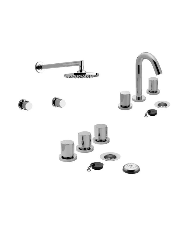 COMBO GRIFERÍA FV CALIFORNIA LAVATORIO + DUCHA + BIDÉ