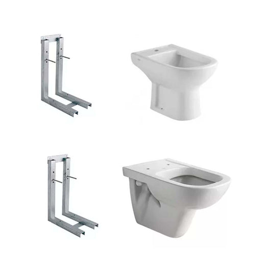 COMBO FERRUM BARI INODORO COLGAR+SOPORT+BIDET COLGAR+SOPORT