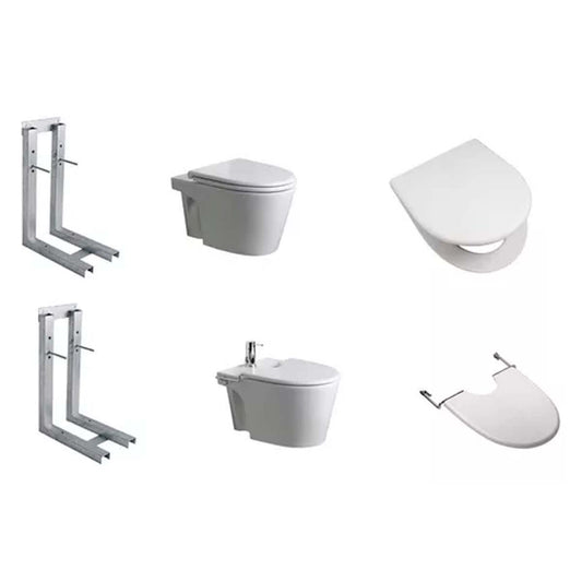 MARINA FERRUM INODORO C/TAPA+ BIDE C/TAPA+SOPORTES COLGAR