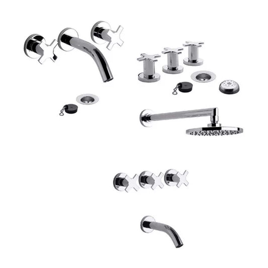 COMBO FV ALERCE LAVATORIO PARED + DUCHA C/TRANS + BIDET /D7