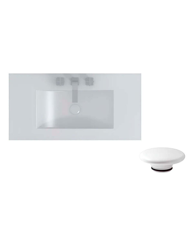 Ferrum Cadria Lavatorio 90 3 Ag Lx93f Y Tapon Ceramico Ztsc
