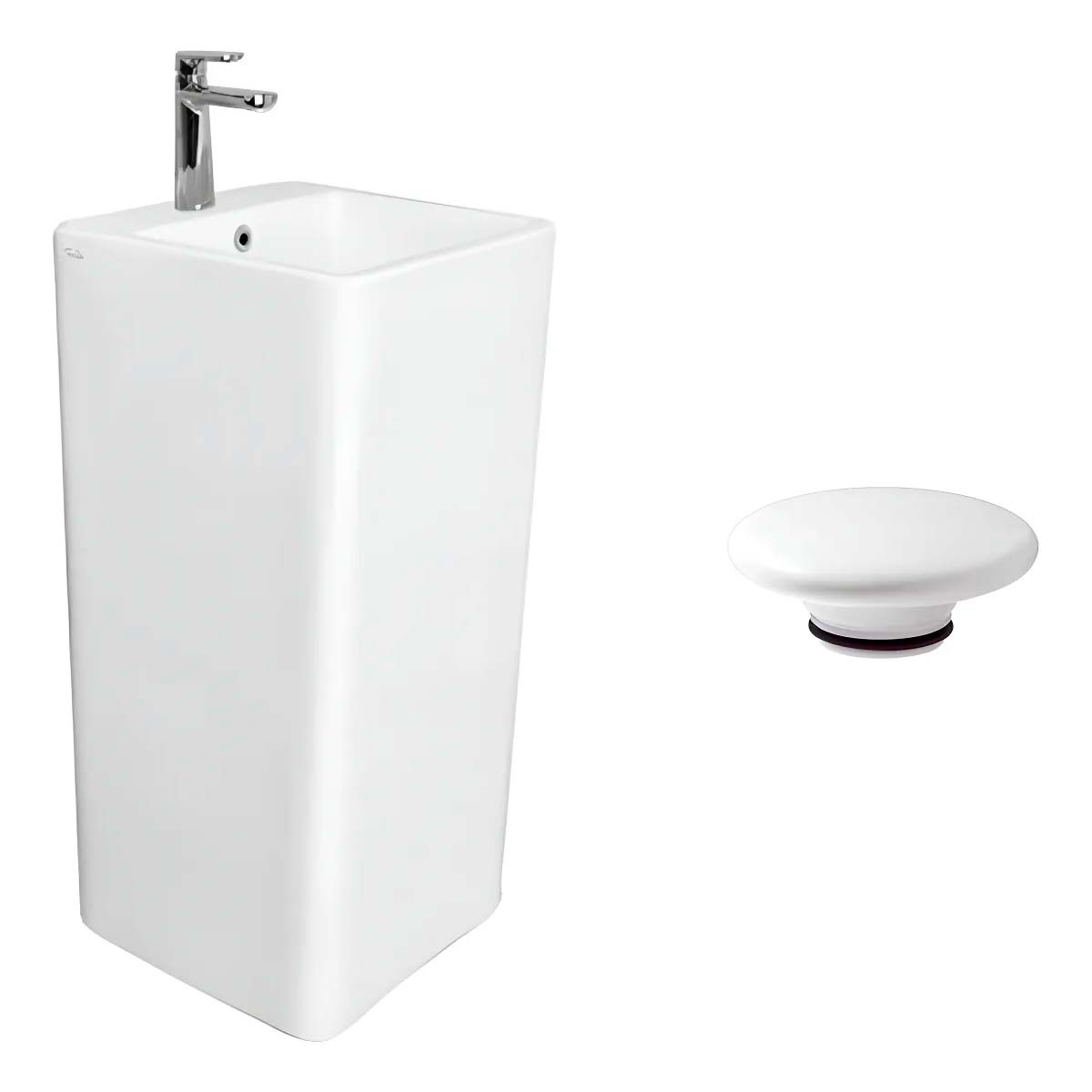 FERRUM MILOS LAVATORIO PEDESTAL 1AG LKP15 Y TAPON ZTSC