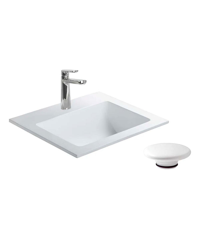 FERRUM LAVATORIO SYMI 1 AGUJERO LOZA LJS1F Y TAPON CERAMICO