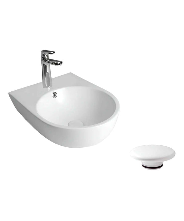 FERRUM LAVATORIO TORI MURAL DE APOYO LKC16B Y TAPON CERAMICO