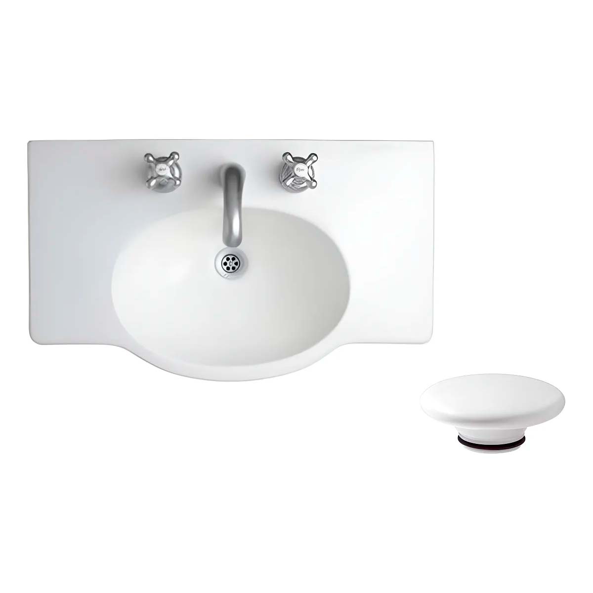 FERRUM LAVATORIO VENECIA DE 64CM L6V3J-B Y TAPON CERAMICO