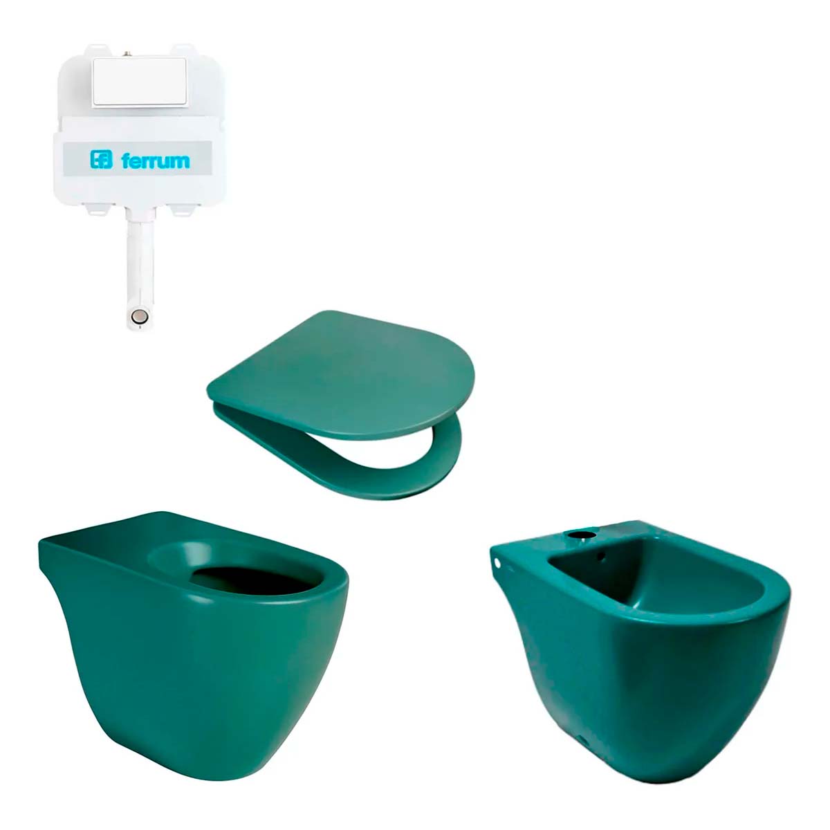 FERRUM JUEGA DE BAÑO COMPLETO FONTANA INODORO CORTO