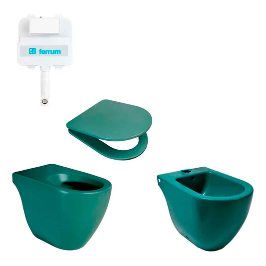 FERRUM JUEGA DE BAÑO COMPLETO FONTANA INODORO CORTO