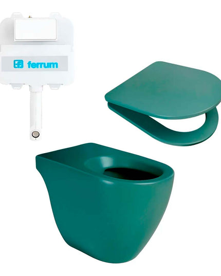 FERRUM FONTANA INODORO CORTO 4.5 LTS DEPOSITO EMBUTIR ASIENTO