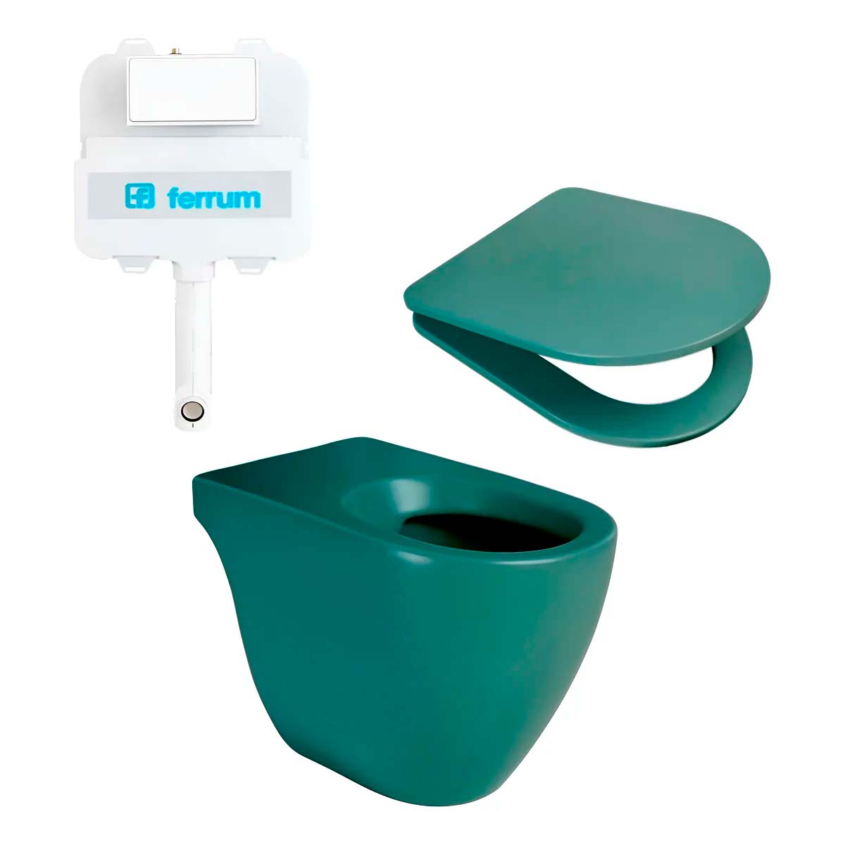 FERRUM FONTANA INODORO CORTO 4.5 LTS DEPOSITO EMBUTIR ASIENTO