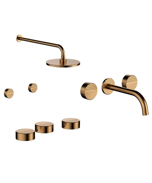 FV GRIP BAÑERA S/TRANSF LAVATORIO PARED Y BIDE BRUSHED BRASS