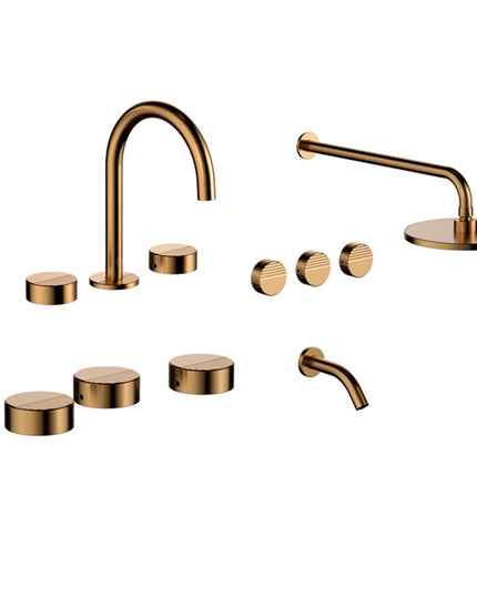 FV GRIP BAÑERA C/TRANSF LAVATORIO Y BIDE BRUSHED BRASS