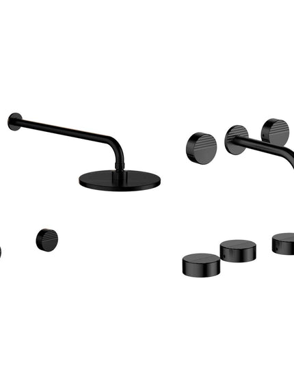 FV GRIP BAÑERA S/TRANSF LAVATORIO PARED Y BIDE NEGRO MATE