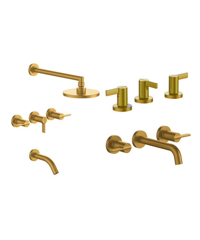 FV MAUNA BAÑERA C/TRANSF LAVATORIO PARED Y BIDE BRUSHED BRASS