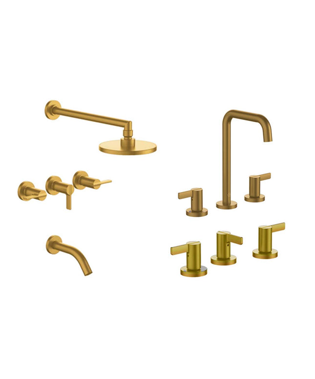 FV MAUNA BAÑERA C/TRANSF LAVATORIO Y BIDE BRUSHED BRASS