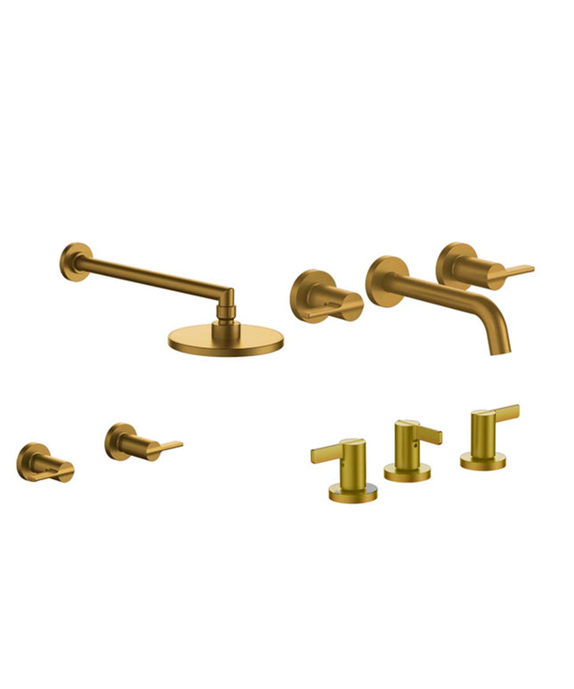 FV MAUNA BAÑERA S/TRANSF LAVATORIO PARED Y BIDE BRUSHED BRASS