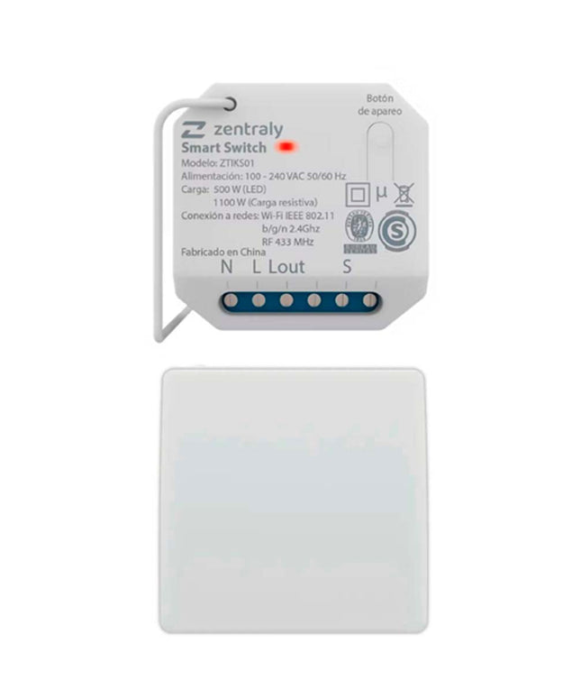 ZENTRALY SMART SWITCH SIMPLE + LLAVE SIMPLE KINETIC
