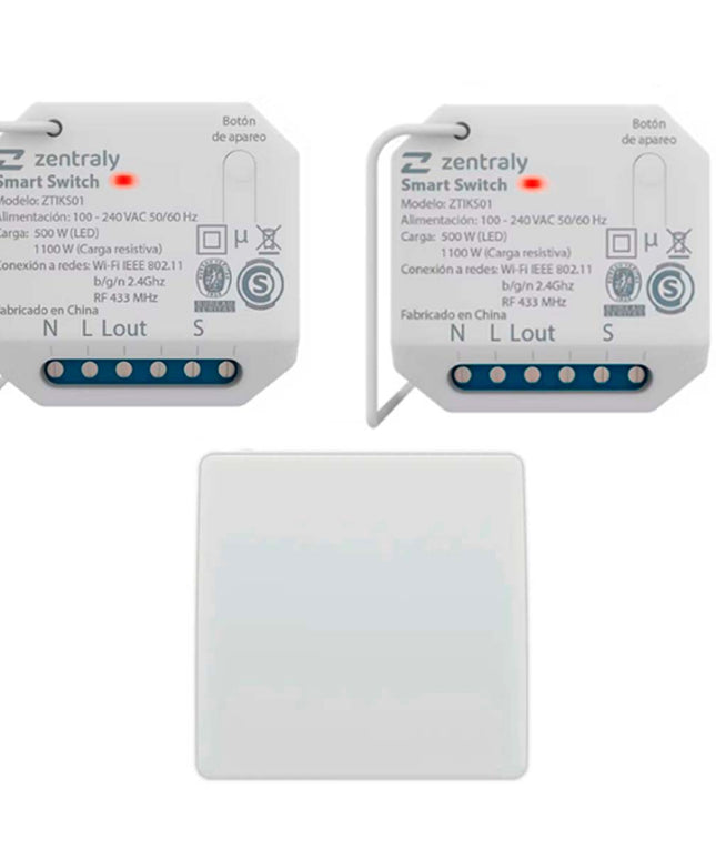 ZENTRALY 2 SMART SWITCH SIMPLE + LLAVES SIMPLE KINETIC