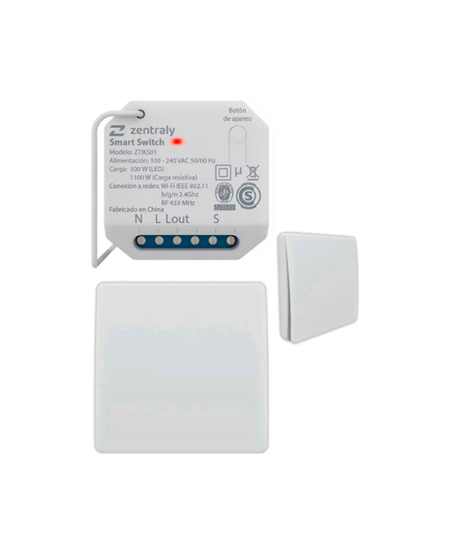 ZENTRALY 1 SMART SWITCH SIMPLE + 2 LLAVES SIMPLE KINETIC