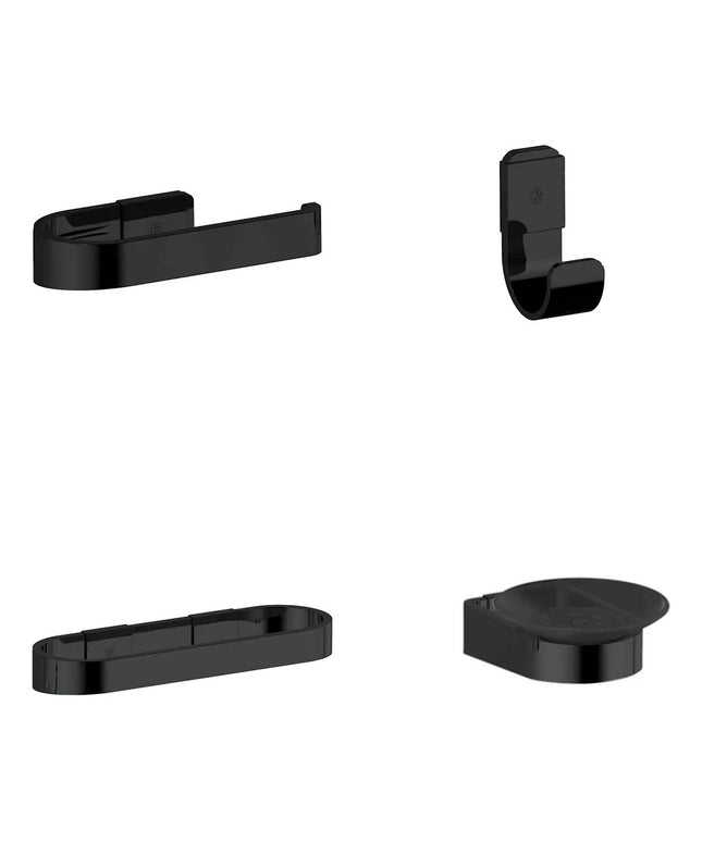 KIT ACCESORIOS BAÑO FV ARMONIA PIEZAS NEGRO
