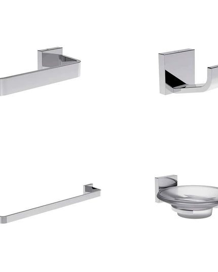 KIT ACCESORIOS BAÑO FV CHALTEN 4 PIEZAS CROMO
