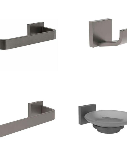 KIT ACCESORIOS BAÑO FV CHALTEN 4 PIEZAS SATYN GREYSTONE