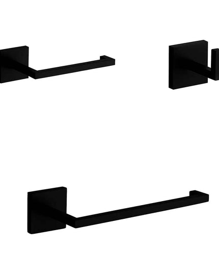 KIT ACCESORIOS BAÑO FV DOMINIC 3 PIEZAS BLACK