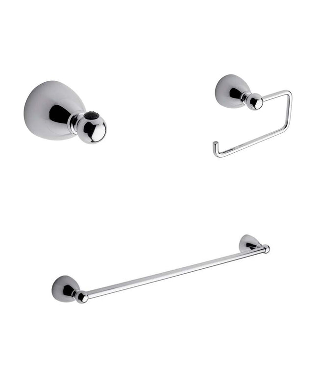 KIT ACCESORIOS BAÑO FV MARGOT 3 PIEZAS CROMO