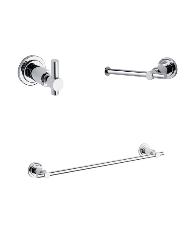 KIT ACCESORIOS BAÑO FV TEMPLE 3 PIEZAS CROMO