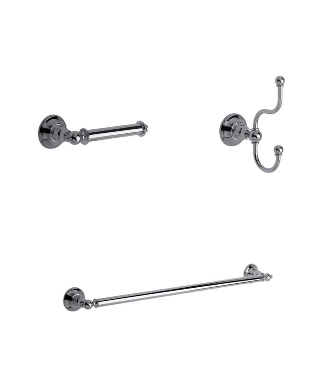 KIT ACCESORIOS BAÑO FV VERMONT 3 PIEZAS CROMO