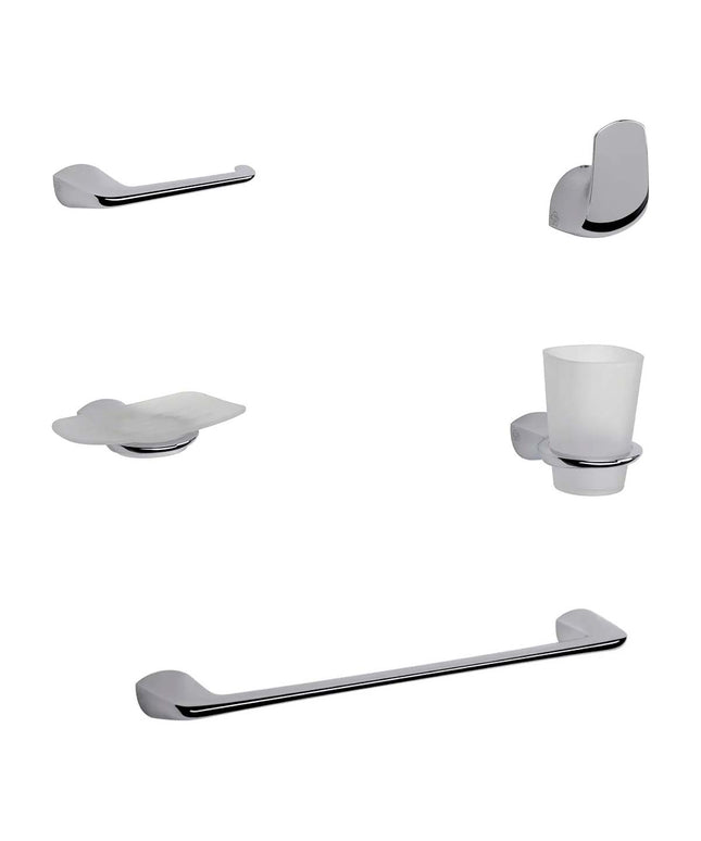 KIT ACCESORIOS BAÑO FV EPUYEN 5 PIEZAS CROMO