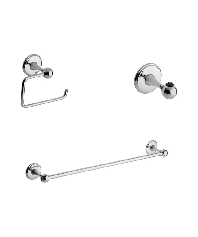 KIT ACCESORIOS BAÑO FV MIKKA 3 PIEZAS CROMADO
