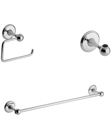 KIT ACCESORIOS BAÑO FV MIKKA 3 PIEZAS CROMADO