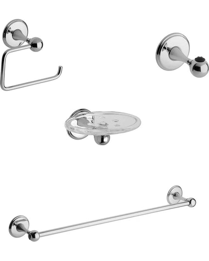 KIT ACCESORIOS BAÑO FV MIKKA 4 PIEZAS CROMO