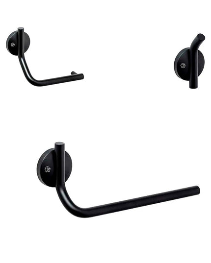 KIT ACCESORIOS BAÑO FV CLIP 3 PIEZAS NEGRO