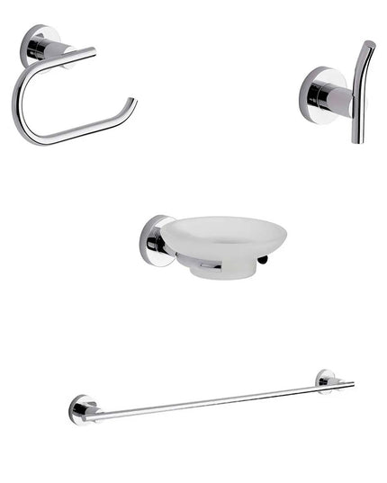 KIT ACCESORIOS BAÑO FV LIBBY 4 PIEZAS CROMO