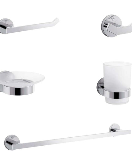 KIT ACCESORIOS BAÑO FV TRIADES 5 PIEZAS CROMO