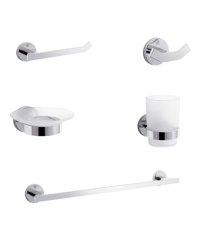 KIT ACCESORIOS BAÑO FV TRIADES 5 PIEZAS CROMO