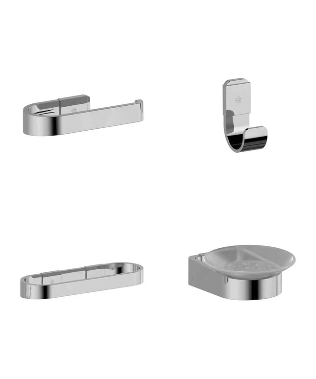 KIT ACCESORIOS BAÑO FV ARMONIA 4 PIEZAS CROMADO
