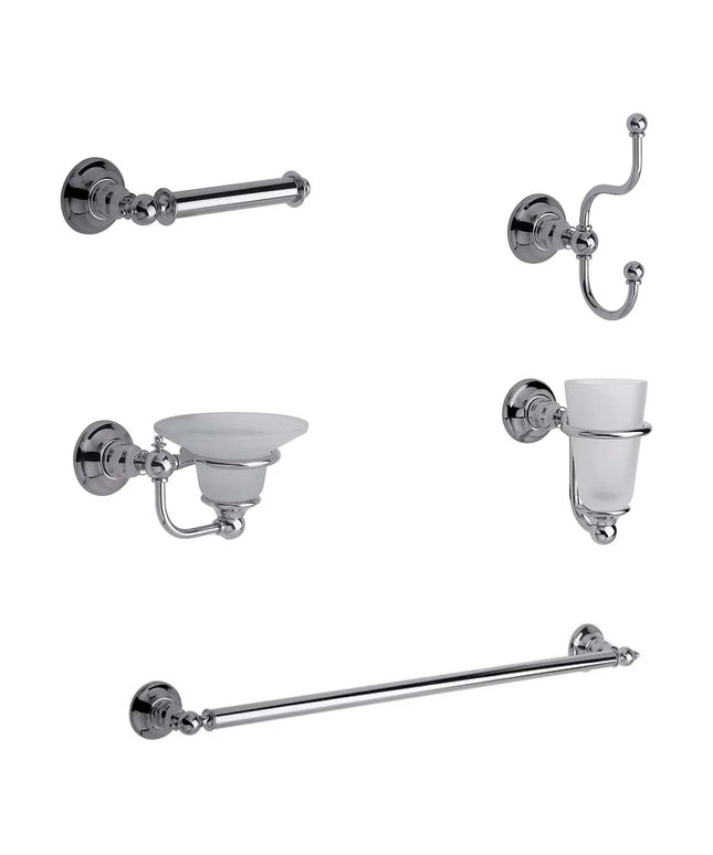 KIT ACCESORIOS BAÑO FV VERMONT 5 PIEZAS CROMO