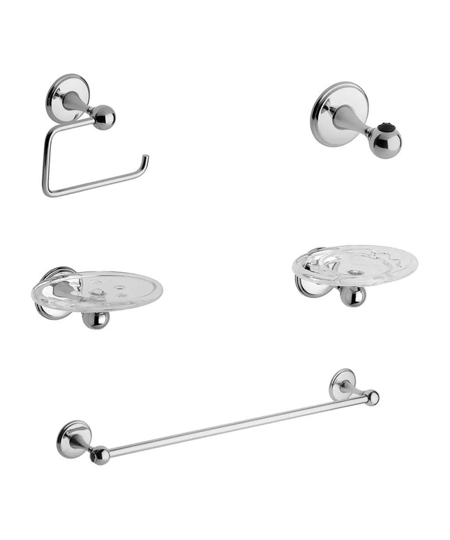 KIT ACCESORIOS BAÑO FV MIKKA 5 PIEZAS CROMADO