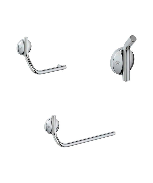 KIT ACCESORIOS BAÑO FV CLIP  PIEZAS CROMADO