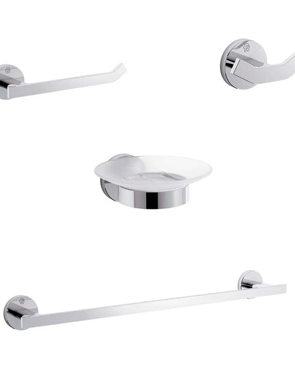 KIT ACCESORIOS BAÑO TRIADES 4 PIEZAS CROMO